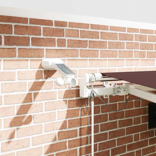 vidaXL Auvent r&eacute;tractable automatique avec LED marron 450x300 cm