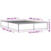 vidaXL Cadre de lit sans matelas sonoma gris 150x200 cm