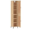 vidaXL Buffet haut Ch&ecirc;ne sonoma 34,5x34x180 cm Bois d'ing&eacute;nierie