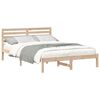 vidaXL Cadre de lit avec t&ecirc;te de lit Marron 140 x 210 cm Pin massif