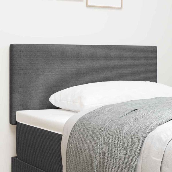 vidaXL T&ecirc;te de lit LED avec t&ecirc;te de lit Gris clair 80 cm Polyester
