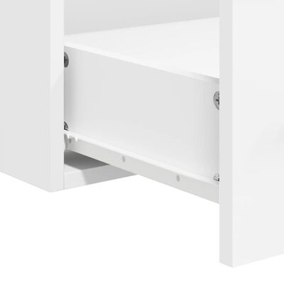 vidaXL Armoire de salle de bain avec miroir blanc bois d'ingénierie