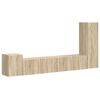 vidaXL Ensemble meuble TV 3 pcs Ch&ecirc;ne Sonoma Bois d'ing&eacute;nierie