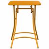 vidaXL Table de Jardin Moutarde 55 x 55 x 73 cm Acier revêtu de poudre