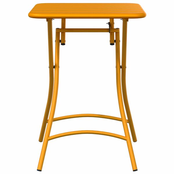 vidaXL Table de Jardin Moutarde 55 x 55 x 73 cm Acier revêtu de poudre