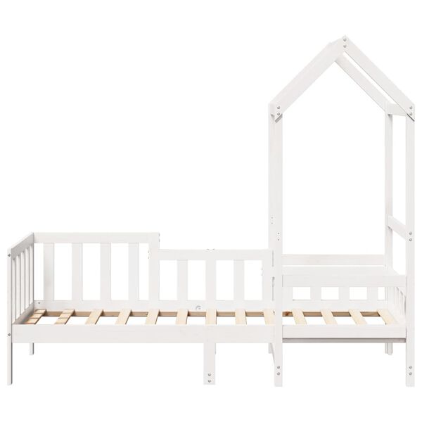 vidaXL Lit de jour avec toit sans matelas blanc 80x200 cm bois massif
