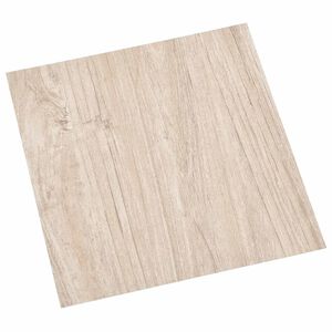 vidaXL Planches de sol Blanc et couleur bois 5,11 m&sup2; 55 pi&egrave;ces PVC