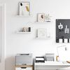 vidaXL &Eacute;tag&egrave;re Murale avec &eacute;tag&egrave;re 4 pcs Marbre blanc 40 x 9 x 3 cm
