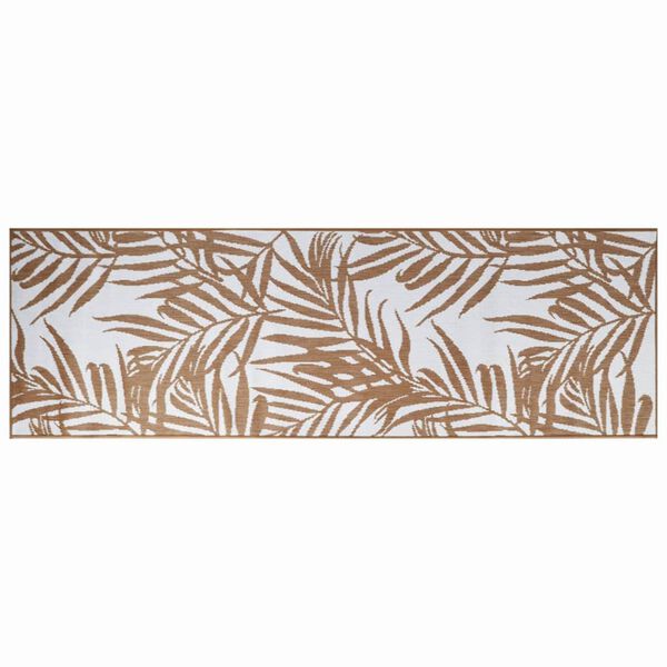 vidaXL Tapis d'ext&eacute;rieur marron et blanc 80x250 cm design r&eacute;versible