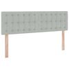 vidaXL Lit de Rangement avec matelas Gris clair 140 x 200 cm Velours