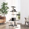 vidaXL Arbre &agrave; chat avec griffoirs en sisal Gris fonc&eacute; 142 cm
