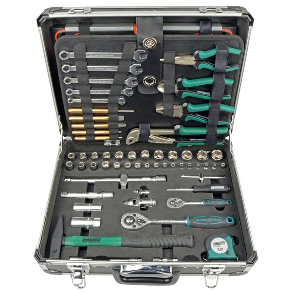 Br&uuml;der Mannesmann Ensemble d'outils 160 pi&egrave;ces 29078