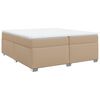 vidaXL Sommier &agrave; lattes de lit avec matelas Cappuccino 200x200 cm