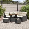 vidaXL Ensemble de canap&eacute; de jardin 8 pcs Noir polyrotin