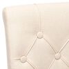 vidaXL Chaises &agrave; manger lot de 6 cr&egrave;me tissu