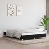 vidaXL Cadre de lit sans matelas noir 140x190 cm tissu