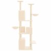 vidaXL Arbre &agrave; chat avec griffoirs en sisal Cr&egrave;me 180 cm