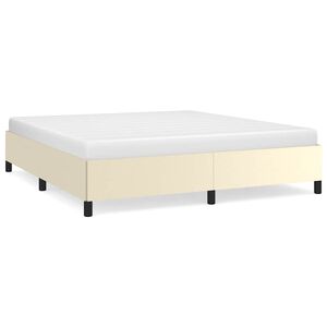 vidaXL Cadre de lit sans matelas cr&egrave;me 180x200 cm similicuir