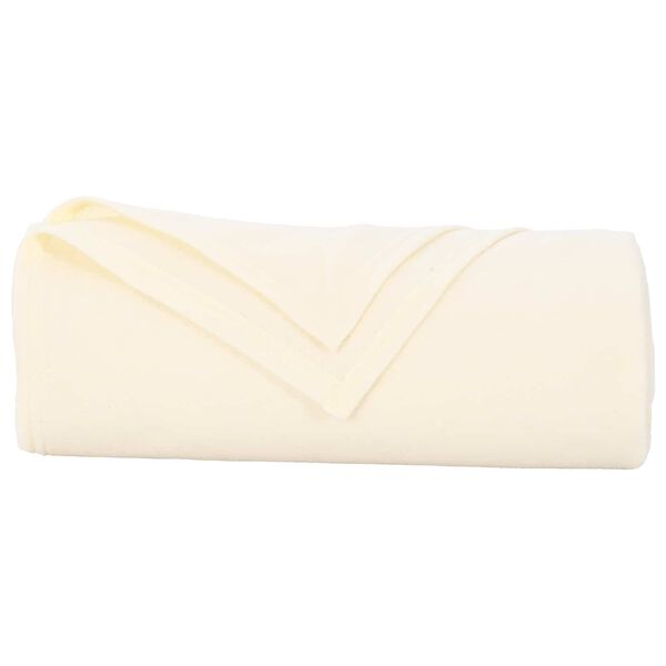 vidaXL Couvertures &agrave; jeter 24 pcs Cr&egrave;me 270 x 240 cm Toison