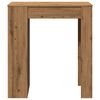 vidaXL Table de bar avec &eacute;tag&egrave;res ch&ecirc;ne artisanal bois d'ing&eacute;nierie