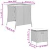 vidaXL Ensemble &agrave; manger de jardin coussins 5pcs noir r&eacute;sine tress&eacute;e
