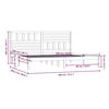 vidaXL Cadre de lit sans matelas blanc 180x200 cm bois massif de pin