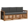 vidaXL Ensembles de canap&eacute;s avec coussin 3 pcs Bois d'Acacia Massif