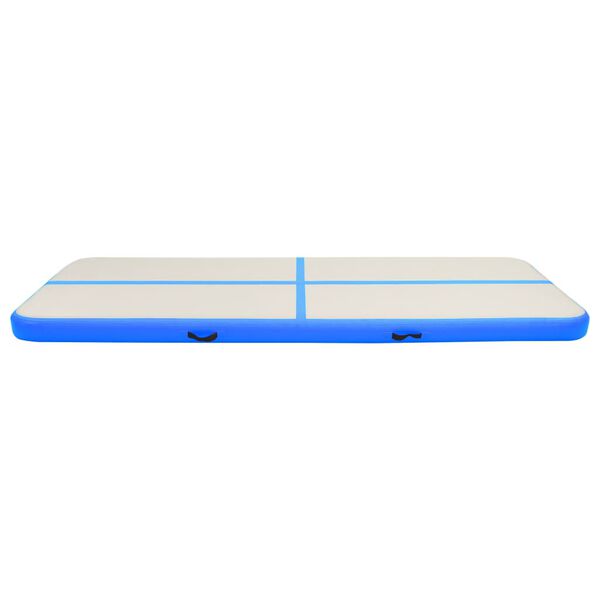 vidaXL Tapis gonflable de gymnastique avec pompe 400x100x20cm PVC Bleu