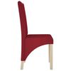 vidaXL Chaises &agrave; manger lot de 4 rouge bordeaux tissu