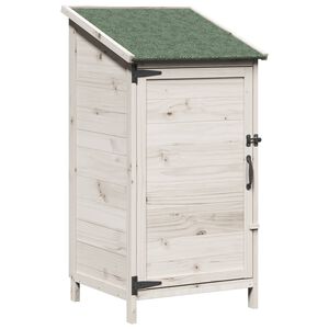 vidaXL Abri de jardin Blanc 59 x 56 x 113,5 cm Bois de Sapin Massif