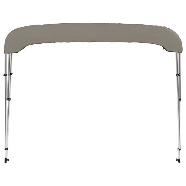 vidaXL Auvent bimini &agrave; 3 arceaux gris 183x196x137 cm