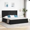 vidaXL Lit avec rangement et LED avec LED Noir 200 x 200 cm Velours