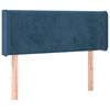 vidaXL T&ecirc;te de lit &agrave; LED Bleu fonc&eacute; 93x16x78/88 cm Velours