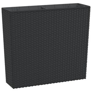 vidaXL Jardini&egrave;re et int&eacute;rieur amovible anthracite 12 /44 L rotin PP
