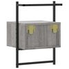 vidaXL Table de chevet murale 2 pcs sonoma gris 35x30x51 cm
