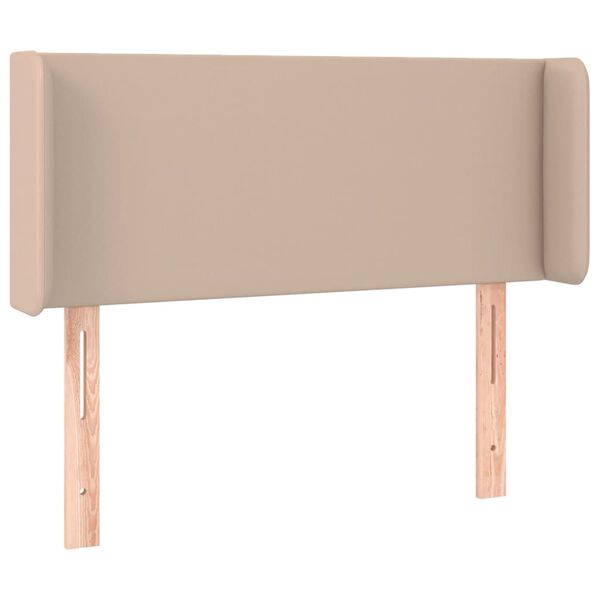 vidaXL T&ecirc;te de lit avec oreilles Cappuccino 93x16x78/88 cm Similicuir