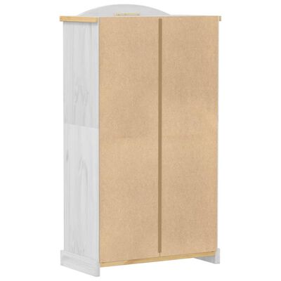 vidaXL Garde-robe Corona blanc 102x52x186 cm bois de pin massif