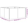 vidaXL Jardini&egrave;re 80x80x40 cm acier corten