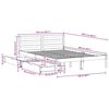vidaXL Cadre de lit sans matelas 160x200 cm bois massif de pin