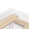 vidaXL Cadre de lit sans matelas blanc 150x200 cm bois de pin massif
