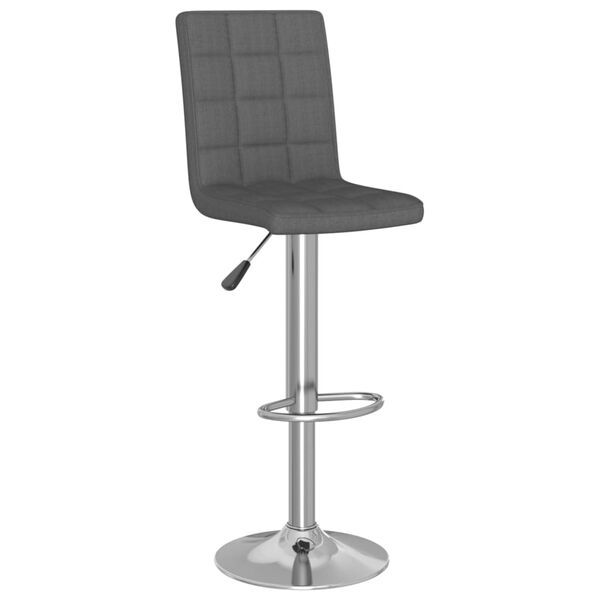 vidaXL Tabouret de bar Gris fonc&eacute; Tissu
