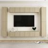 vidaXL Ensemble de meubles TV 10 pcs Ch&ecirc;ne sonoma Bois d'ing&eacute;nierie
