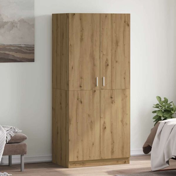 vidaXL Garde-robe chêne artisanal 80x52x180 cm bois d'ingénierie
