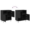 vidaXL Buffet 3 pcs Ch&ecirc;ne noir 60 x 35 x 70 cm