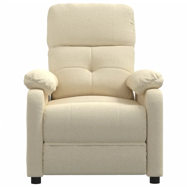 vidaXL Fauteuil de massage Cr&egrave;me Tissu