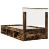vidaXL Cadre de lit Ch&ecirc;ne fum&eacute; 100 x 200 cm Bois de pin massif