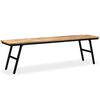 vidaXL Banc Teck de r&eacute;cup&eacute;ration et acier 160 x 35 x 45 cm