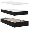 VidaXL Cadre de lit ottoman avec matelas noir 160x200 cm velours
