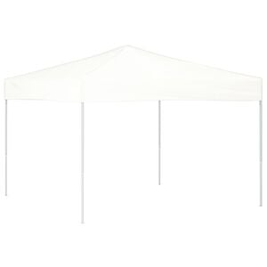 vidaXL Tente de r&eacute;ception pliable Blanc 3x3 m