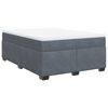 vidaXL Sommier &agrave; lattes de lit et matelas Gris fonc&eacute; 140x190cm Velours